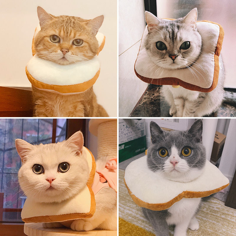 ★〓YUFeiPet〓★ Cat Collar Dog Collar Toast Bread Neck Anti-bite and Anti-lick Cotton Cloth Headgear