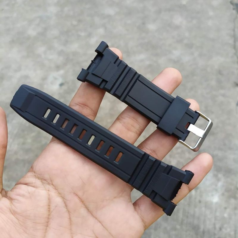 STRAP TALI JAM TANGAN EIG*R IYW0084 LS0084 IYW 0084 RUBBER WATCH BEND HITAM