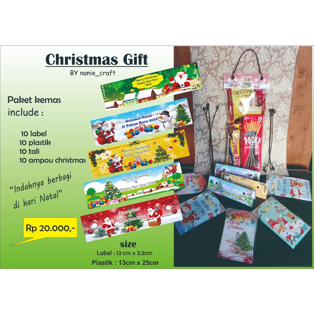 

Tas bingkisan Natal, parcel Natal mini/Goodie bag Natal anak cara indah berbagi dihari natal