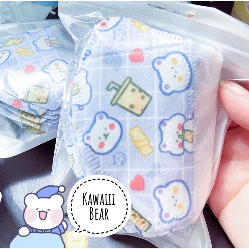 Masker Duckbill Anak Kawaii Bear Karakter Pilihan