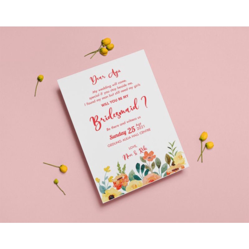Kartu Bridesmaid / Bridesmaid Card
