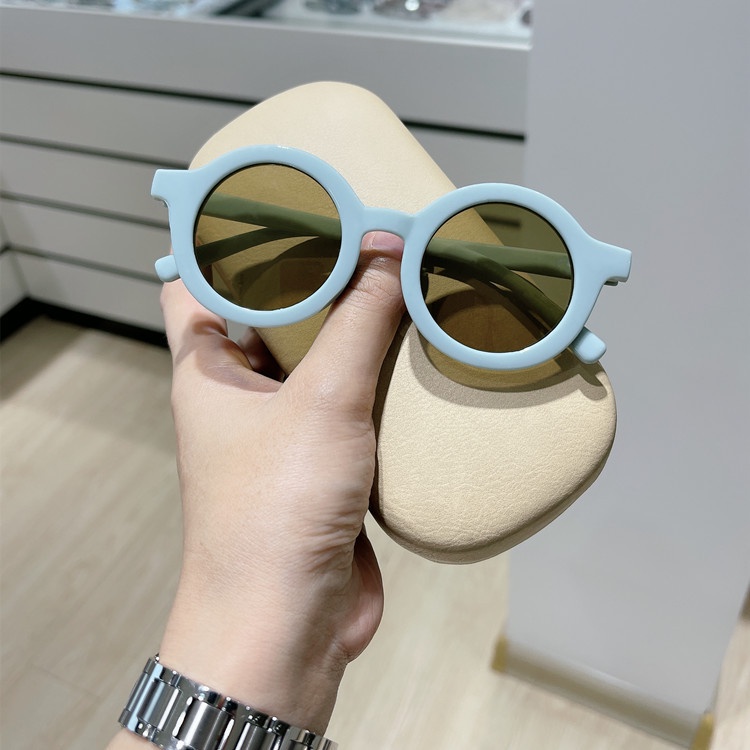 Children's Sunglasses Cute Round Frame Baby Decoration UV Protection Glasses