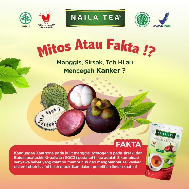 

Teh Kulit Manggis Daun sirsak Naila Tea kulit manggis