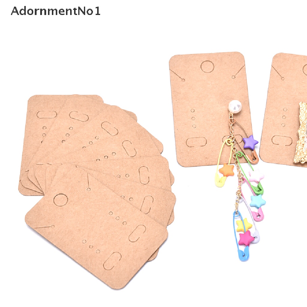 (AdornmentNo1) 100pcs / Set Kartu Display Anting / Kalung / Perhiasan Bahan Kertas Kraft