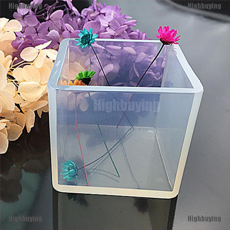 Hbid Glory Cetakan Resin Bentuk Kubus Bahan Silikon Untuk Membuat Perhiasan DIY