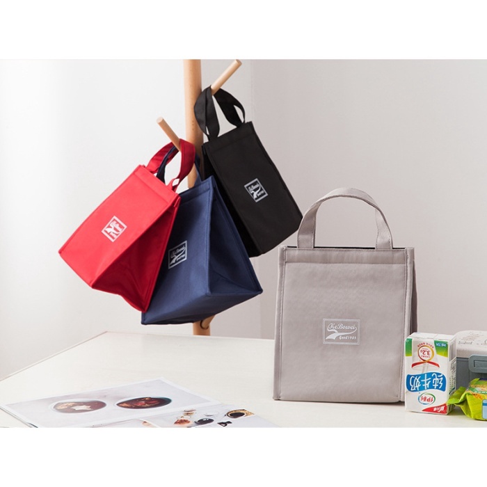 tas bekal makan bahan lunch box aluminium portable impor G0Q2 kanvas kapasitas anak karakter dingin 