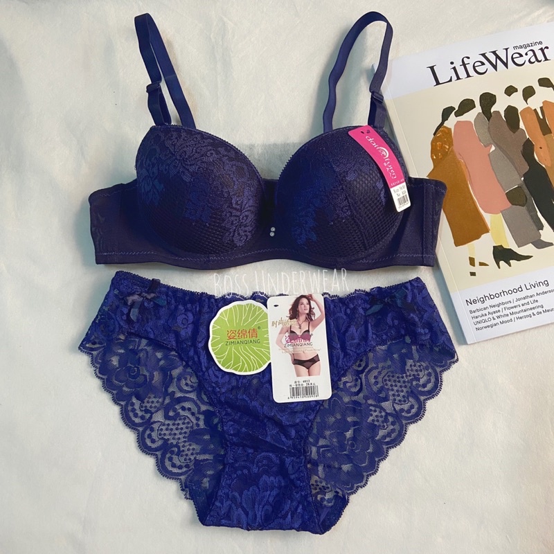 Bra set | Bra kawat busa tebal sedang | BH kawat | BH brukat | BRA| One set underwear murah| Set und