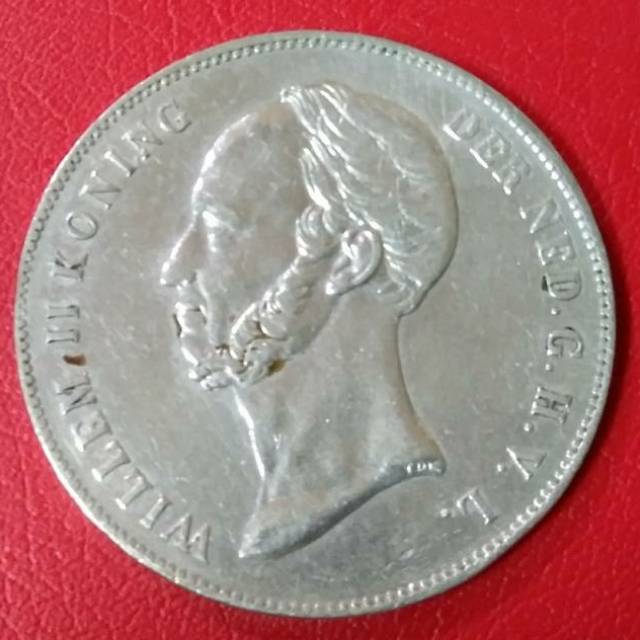 Koin perak 2,5 Gulden Willem 2 tahun 1848