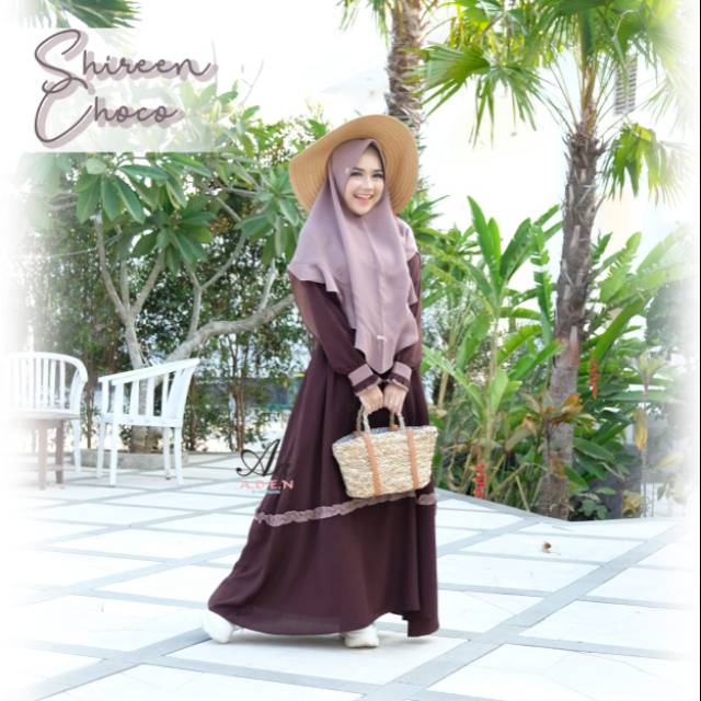 SHIREEN DRESS ADEN / GAMIS POLOS ADEN HIJAB