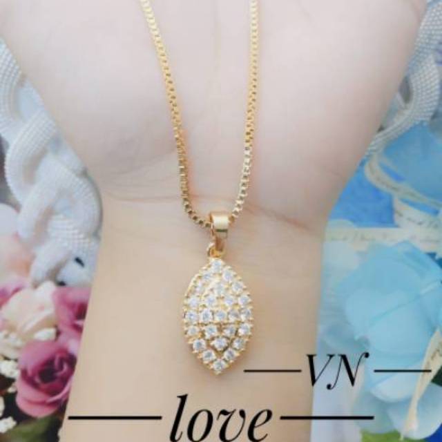 Xuping set perhiasan lapis emas 24k terlaris 1334