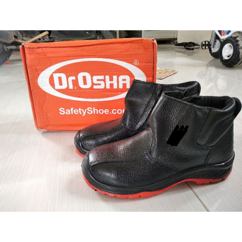 sepatu safety dr osha dr.osha jaguar ankle boot 9225 black