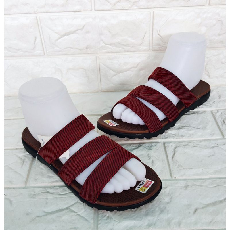 Sandal selop wanita sendal cewek slop flat sendal lucu