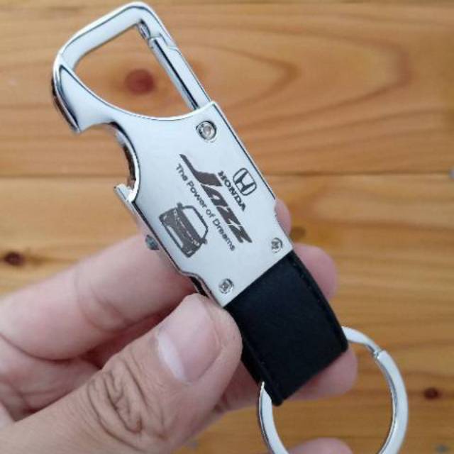 Gantungan kunci kulit remote mobil Honda jazz SUPER Mewah