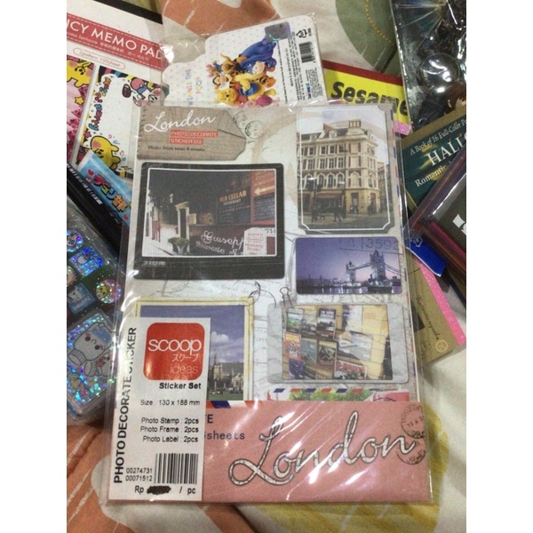 

PHOTO DECORATION DECORATE STICKER SET LONDON ENGLAND INGGRIS