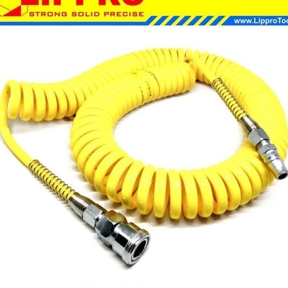 SELANG KOMPRESOR SPIRAL LIPPRO RH 9M/Selang Kompresor Selang Recoil Hose Plus Coupler Nepel/SELANG SPIRAL URIL