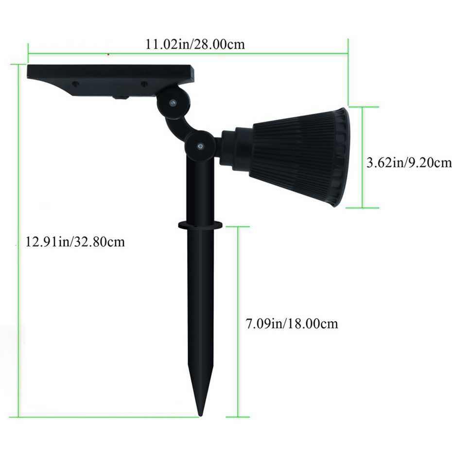 Hyelaer Lampu Taman Energi Solar Panel 4 LED - TS-G0102