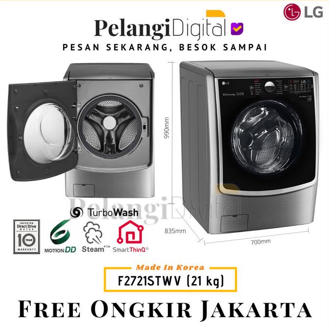 LG Mesin Cuci Front Loading 21 KG - F2721STWV Termurah