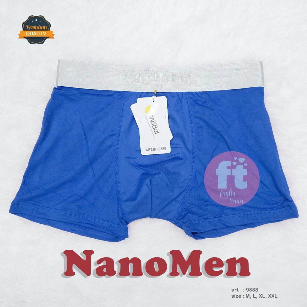 NANOMEN | Celana Dalam Boxer Pria / Celana Dalam Segi4 Pria / art NM 9388