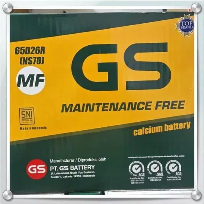 Jual aki mobil / Battery GS astra type GS MF NS70 12volt 65 ah khusus
