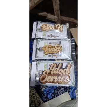 Gantungan kunci Nama Ukiran Kayu