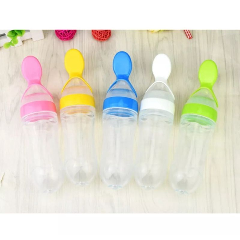 Sendok Makan Bayi MPASI Botol Sendok MPASI Botol Silicone Baby Feeding Bottle