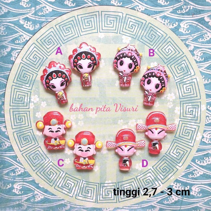 Resin Boneka Cewek Cowok CNY Imlek