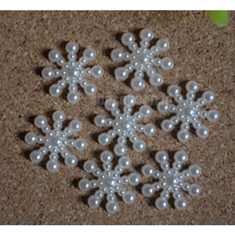 Snowflake Beads FlatBack (100pcs)