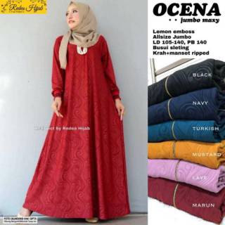 GAMIS JUMBO OCEANA, BAHAN LEMON SKIN EMBOS, LD.105-140 PB  