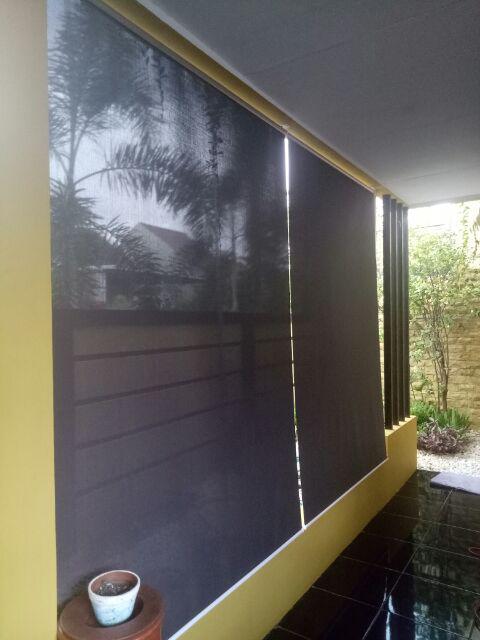 Tirai Gulung Roller Blind Solar Screen Outdoor | Shopee Indonesia