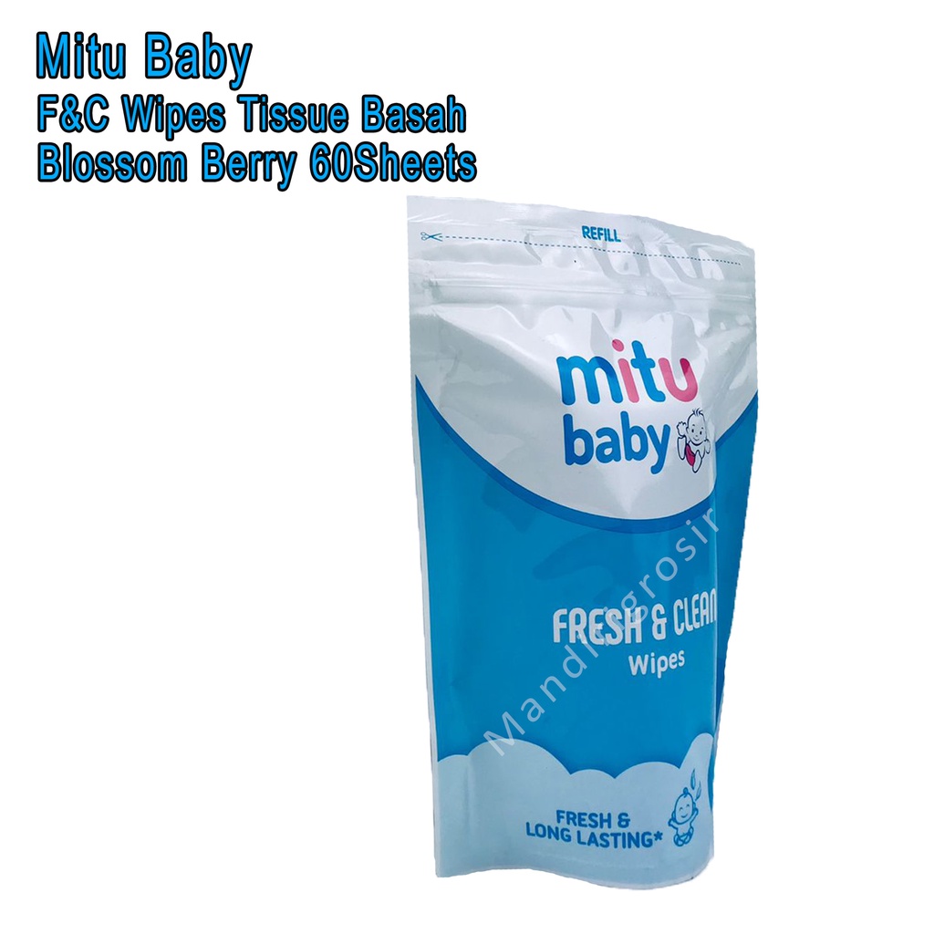 Fresh &amp; Clean Wipes *Mitu Baby * Tissue Basah *  60Sheets