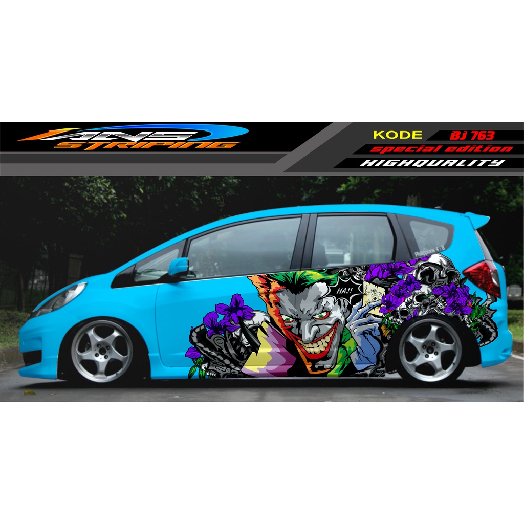 VARIASI STIKER MOBIL HONDA BRIO AGYA JAZZ AVANZA YARIS / DECAL STICKER MOBIL JAZZ / STIKER MOBIL