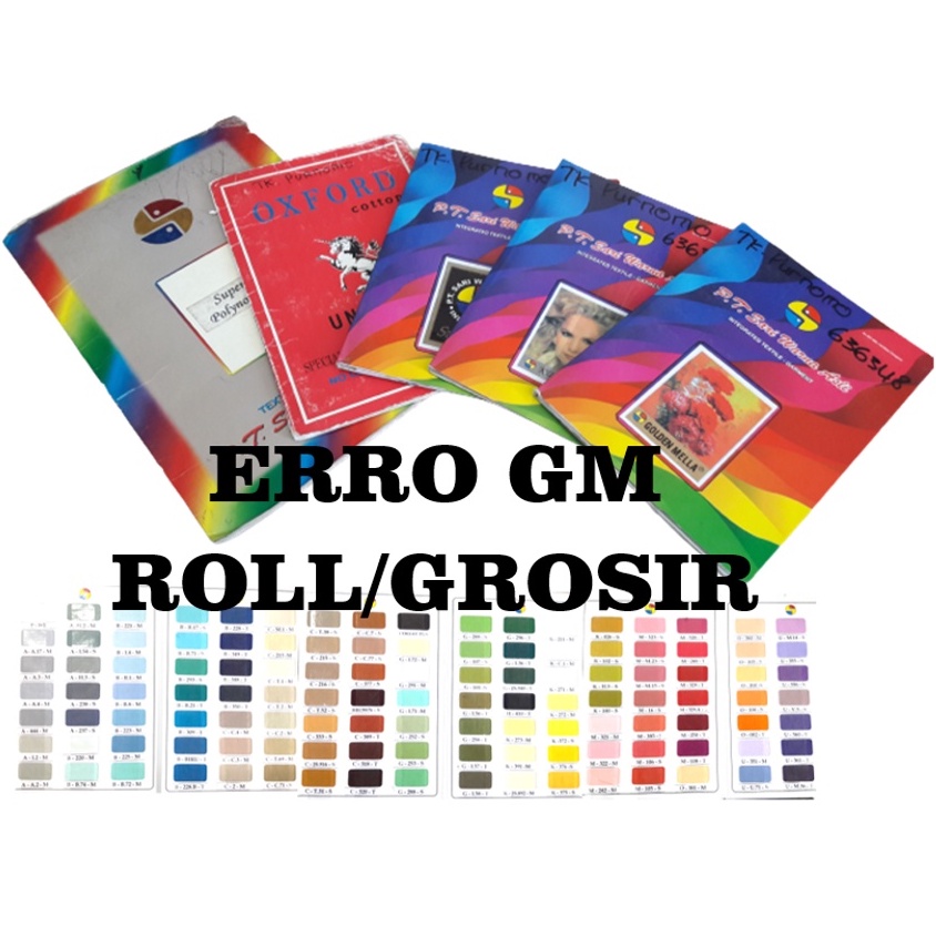 Kain Erro GM (Golden Mella) ROLL Kain Erro murah Erro bahan seragam erro bahan kerudung/hijab