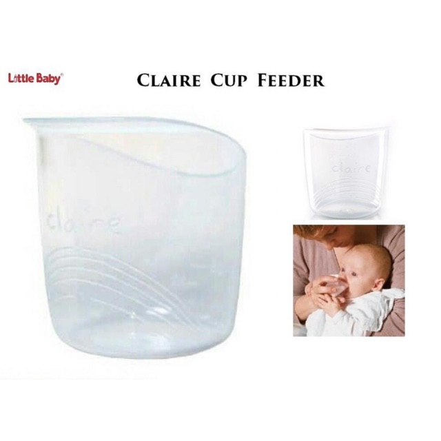 LITTLE BABY Cup Feeder Claire / Cangkir Menyusui dengan Takaran ml BPA Free