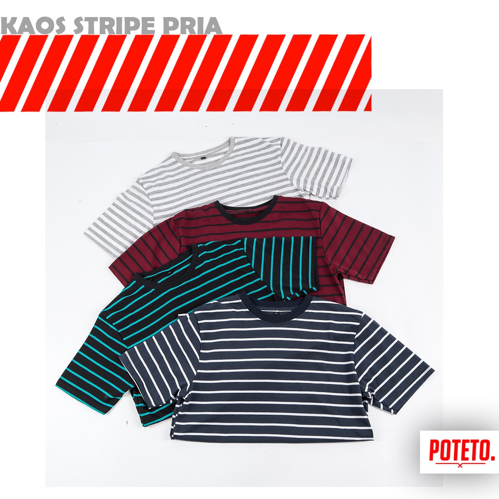 POTETO // KAOS PRIA STRIPE PREMIUM QUALITY