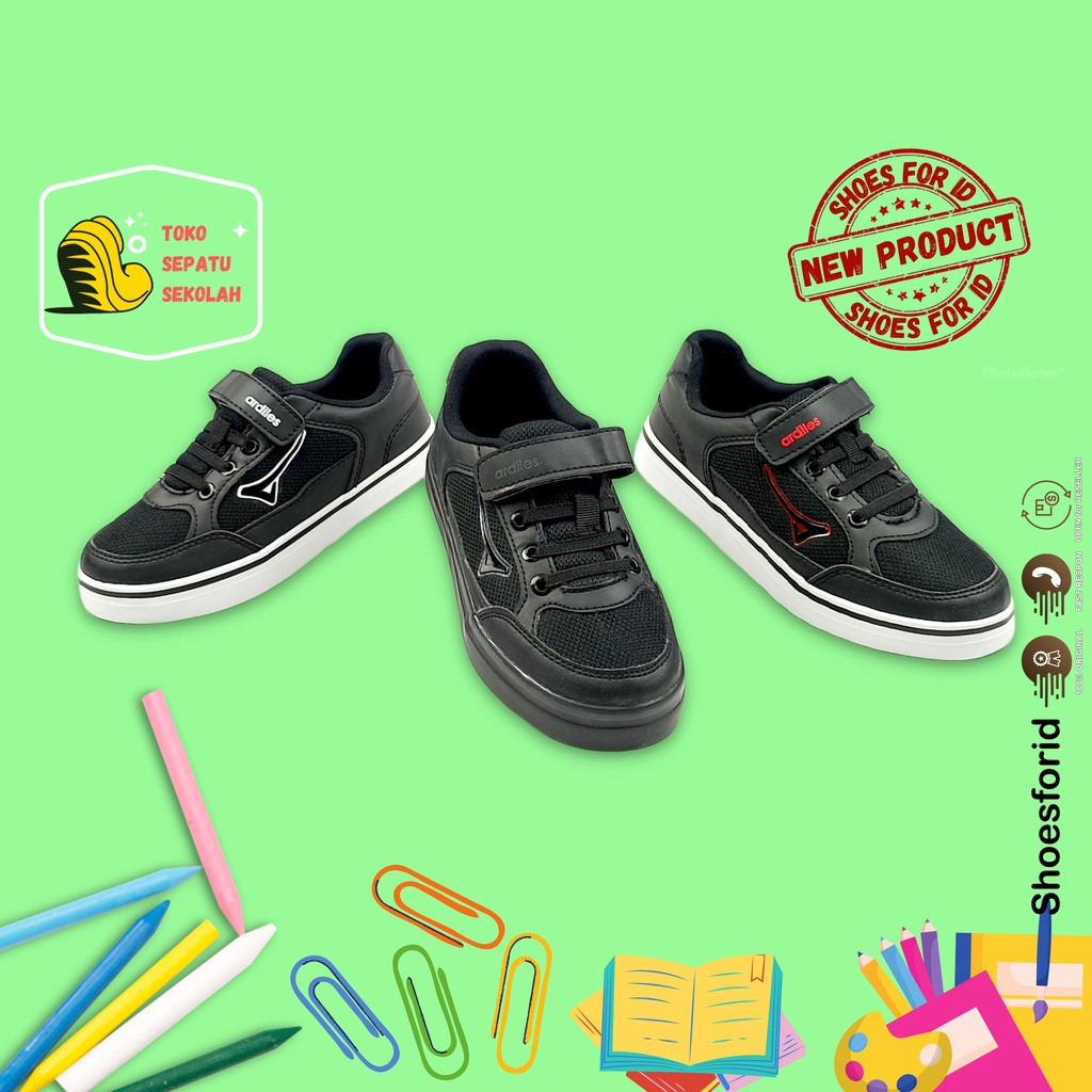SEPATU SEKOLAH ANAK LAKI LAKI ARDILES YOREN // ARDILES GREYJOY