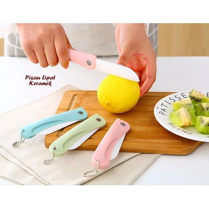 Sgmshop Pisau Dapur Lipat Model Unik Bahan Keramik Knife