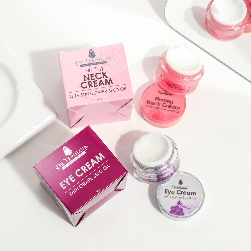 Dr. Ferihana Firming Neck Cream Mencerahkan &amp; Menghilangkan Lipatan Leher Skincare Original BPOM