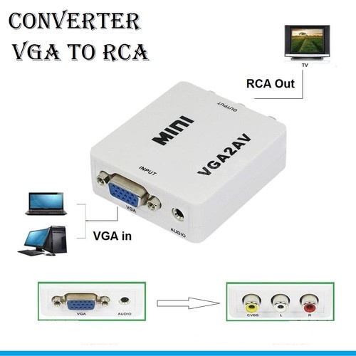 VGA to RCA Converter / Converter VGA to AV / VGA to AV Mini Converter