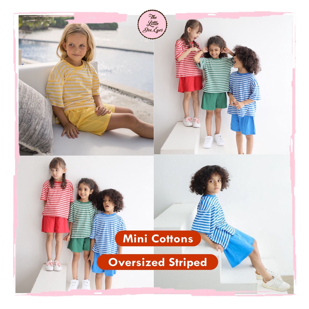 MINI COTTONS Oversized Striped Collecton Kids Setelan Anak