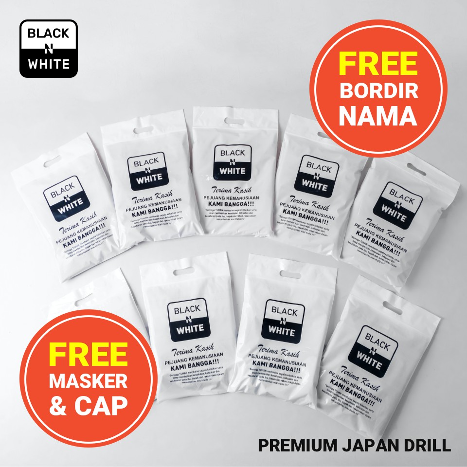 Baju OKA / Baju Jaga / Baju Perawat / Baju Ok / Premium Japan Drill