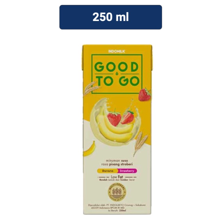 Indomilk Good To Go Susu Banana Strawberry 250 mL