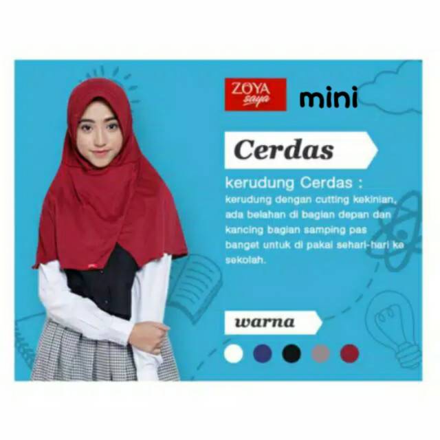 ZOYA - Bergo Sekolah CERDAS MINI ORIGINAL 100% Zoya