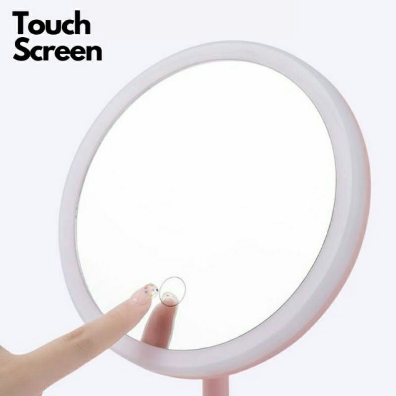 lampu led dengan cermin rias uk 19.5*19.5*5cm cermin makeup