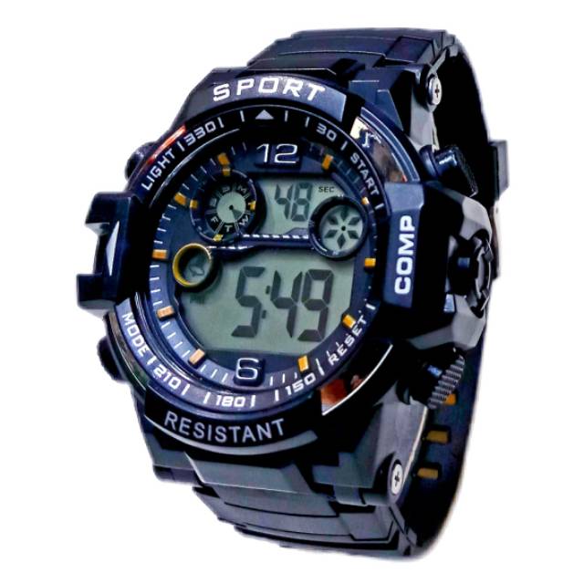 Jam Tangan Pria Sporty Digital S-Sports Strap Rubber SS008