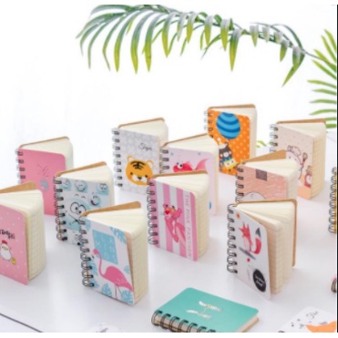 buku catatan ring buku diary mini motif lucu