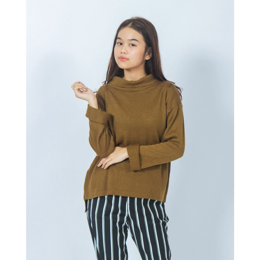 ZAHRA - Atasan Wanita Rajut Halus TURTLENECK KNIT Basic