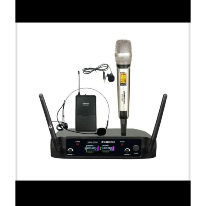 Mic Wireless Sennheiser SKM-9500 -- 1buah Mic Pegang + 1buah Clip on/Headset