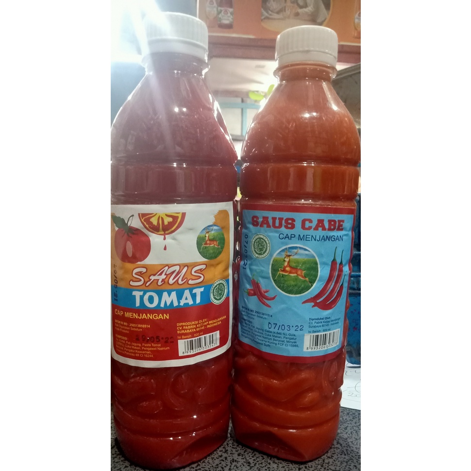 

saus tomat saus cabe sambal cap menjangan botol 600ml yolins aneka bahan pangan