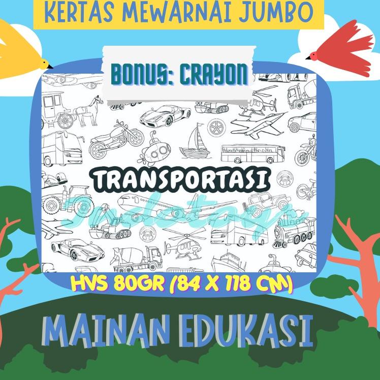 Model Baru.. FREE CRAYON POSTER MEWARNAI JUMBO // KERTAS GAMBAR BUKU GAMBAR JUMBO // JUMBO COLORING 
