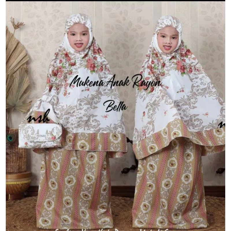 MUKENA ANAk RAYON  NADIRA KEMBANG 4-7 TAHUN